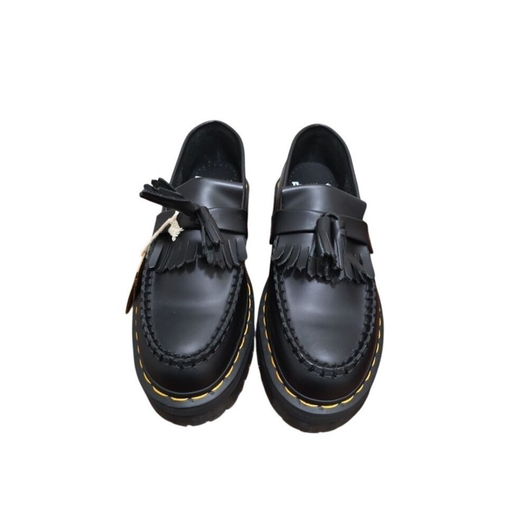 Dr. Martens Adrian Arcadia Unisex Leather Platform Tassel Loafers Black Size 7/8